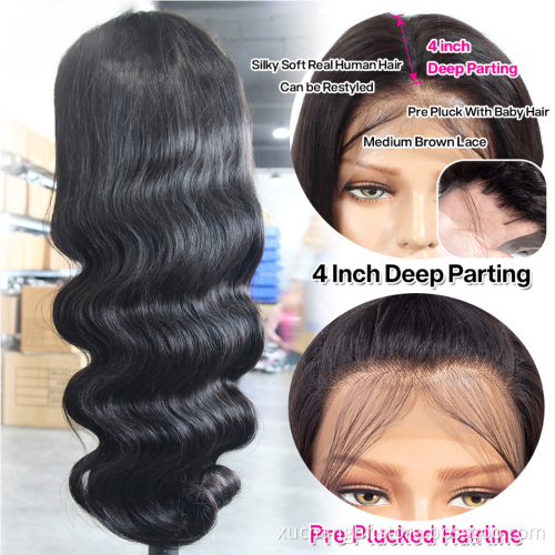 Wholesale Loose Deep Wave Wig,Virgin Wigs Human Hair Lace Front Braid Cuticle Aligned Hair,black Women 30 Inch Lace Frontal Wig